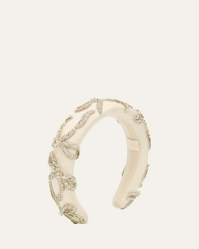 Girl's Rhinestone Bow Headband